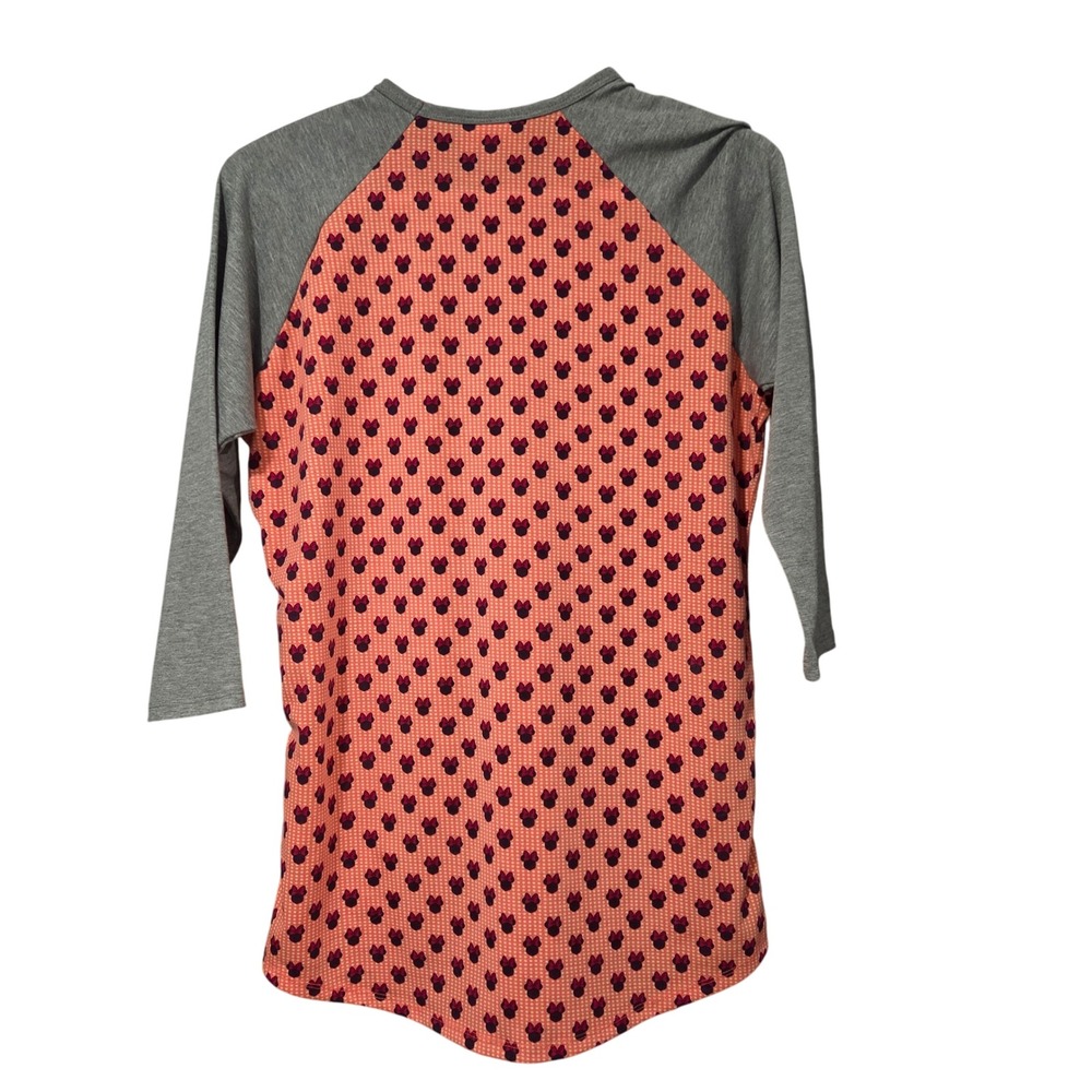 LuLaRoe Disney Minnie Mouse Peach Pink 3/4 Sleeve Baseball Tee T-Shirt Size S - Picture 5 of 7